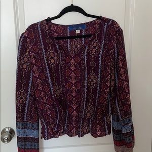 FRANCHESCA’S dark floral blouse